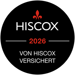 Versicherungssiegel 2026: von Hiscox versichert